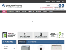 Tablet Screenshot of dehumidifiersuk.com